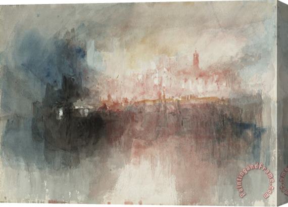 Joseph Mallord William Turner From Fire at The Tower of London Sketchbook [finberg Cclxxxiii], Fire at The Grand Storehouse of The Tower of London Stretched Canvas Print / Canvas Art